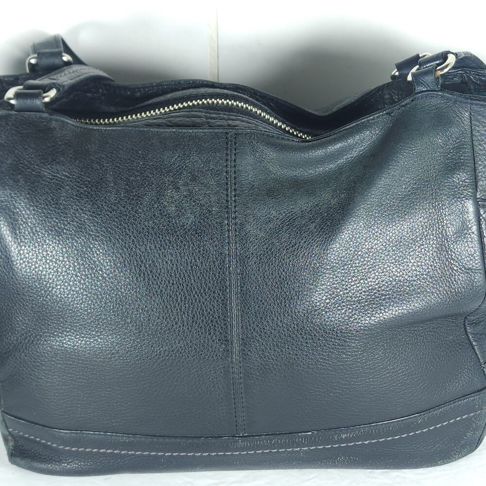 Coach Park Carrie 23284 Black Pebbled Leather Carryall Tote Shoulder Bag - Picture 16 of 16